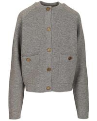 TOTEME - Totême Buttoned Knitted Cardigan - Lyst