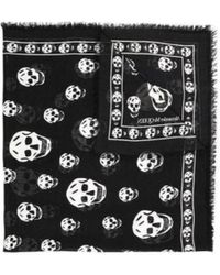 McQueen - All-Over Skull Logo Scarf - Lyst