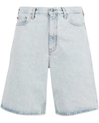Off-White c/o Virgil Abloh - Logo Patch Denim Shorts - Lyst
