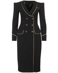 Moschino - Double-Breasted Off-Shoulder Dress - Lyst
