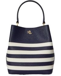 Ralph Lauren - Striped Leather Satchel - Lyst