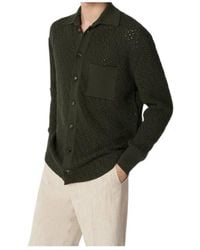 Bottega Veneta - Cotton Crochet Knit Shirt - Lyst