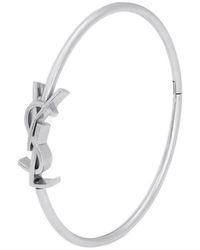 Saint Laurent - Cassandre Hinged Bangle - Lyst