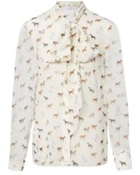 Gabriela Hearst - Tie-Neck Silk Blouse - Lyst