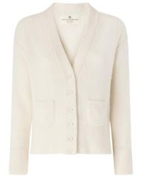 Ermanno Scervino - Pure Cashmere V-Neck Cardigan With Wool Lace Details - Lyst