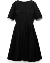 Prada - Short-Sleeved Midi Dress - Lyst