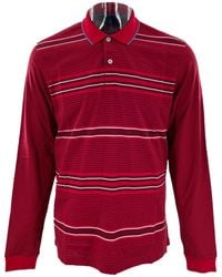 dunhill - Striped Long-Sleeved Polo Shirt - Lyst