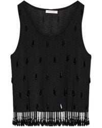 By Malene Birger - Hysa Bead-Embellished Fringe Top - Lyst