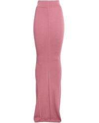Rick Owens - Minimalist Solid Color Knit Midi Skirt - Lyst