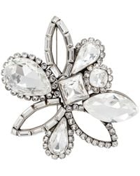 McQueen - Crystal Flower Brooch - Lyst