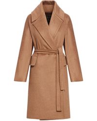 Max Mara - Atelier Attuale Belted Long-Sleeved Coat - Lyst