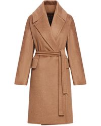 Max Mara - Atelier Attuale Belted Long-Sleeved Coat - Lyst