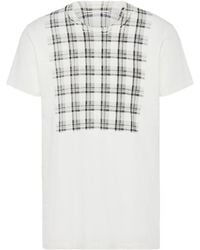 Maison Margiela - Checked Panel T-Shirt - Lyst