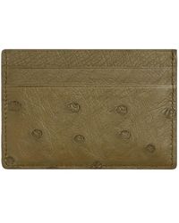 Bottega Veneta - Ostrich Credit Card Case - Lyst