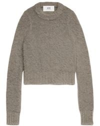 Ami Paris - Ami Brushed Crewneck Knitted Jumper - Lyst