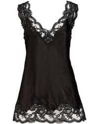 Rabanne - Silk Tank Top With Lace Detailing - Lyst