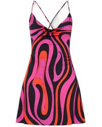 PUCCI - Printed Stretch-Jersey Mini Dress - Lyst
