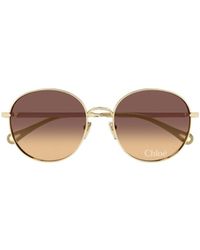Chloé - Chloé Eyewear Round Frame Sunglasses - Lyst