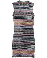 Missoni - Striped-Pattern Mini Dress - Lyst