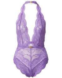 Gucci - Floral Lace Tulle Bodysuit - Lyst