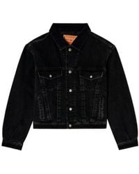 DIESEL - D-Ranger-T Corduroy-Collar Denim Jacket - Lyst