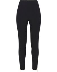 Elisabetta Franchi - Stretch Crepe Zip-Detailed Straight Trousers - Lyst