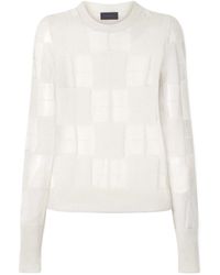 Haikure - Paul Checked Mesh-Trimmed Knitted Sweater - Lyst