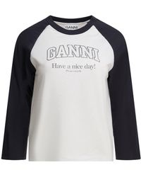 Ganni - "Baseball" T-Shirt - Lyst