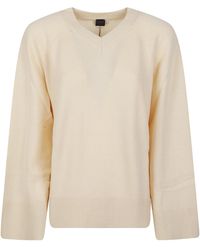 Pinko - Long-Sleeved V-Neck Jumper - Lyst