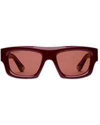 Gucci - Eyewear Rectangular Frame Sunglasses - Lyst