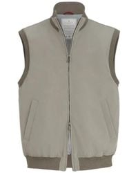 Brunello Cucinelli - Bonded Nylon Vest With Thermore Padding - Lyst