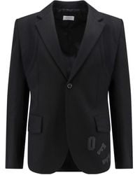 Off-White c/o Virgil Abloh - Logo Embroidered Single-Breasted Blazer - Lyst
