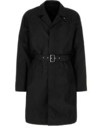Prada - Long-Sleeved Belted Coat - Lyst