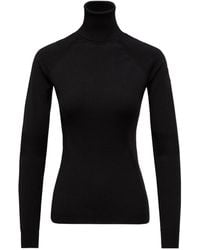 Moncler - Wool Blend Polo Neck Jumper - Lyst