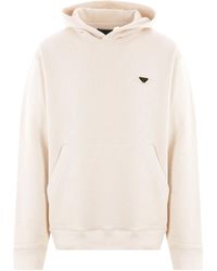 Prada - Logo Patch Drawstring Hoodie - Lyst