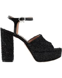 Gianvito Rossi - 110Mm Glitter Heeled Sandals - Lyst