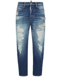 DSquared² - Medium Fraded Wash Distressed Bro Jeans - Lyst