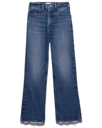 FRAME - Multi-Pocket High-Waisted Denim Trousers - Lyst