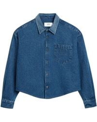 Ami Paris - Ami Alexandre Mattiussi Ami Button-Up Denim Shirt - Lyst