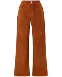 Stouls - Spliced Suede Straight-Leg Pants - Lyst