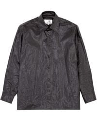 MM6 by Maison Margiela - Shiny Coated Linen Shirt - Lyst