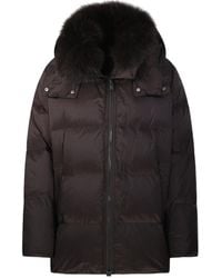 Yves Salomon - Fur-Trim Hooded Puffer Jacket - Lyst