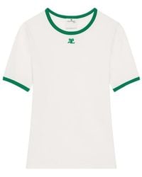Courreges - Crew Neck Color-Blocked Short-Sleeved T-Shirt - Lyst