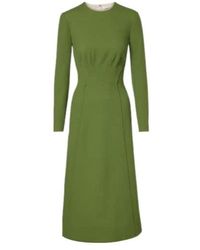 Emilia Wickstead - Collinson Wool Crêpe Midi Dress - Lyst