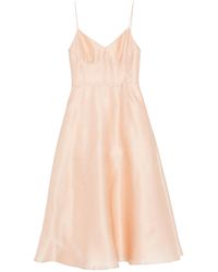 Alberta Ferretti - A-Line Midi Dress - Lyst