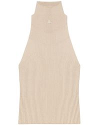 Courreges - Courrèges Mockneck Light Rib Top - Lyst