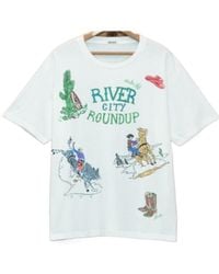 Bode - River City Graphic-Print T-Shirt - Lyst