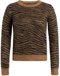 Max Mara - Lightweight Tiger-Striped Knitted Sweater - Lyst