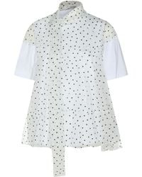 Sacai - Short Sleeved Tie T-Shirt - Lyst
