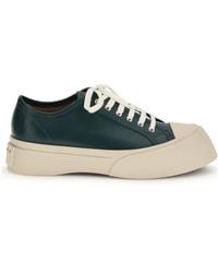 Marni - Pablo Leather Lace-Up Sneakers - Lyst